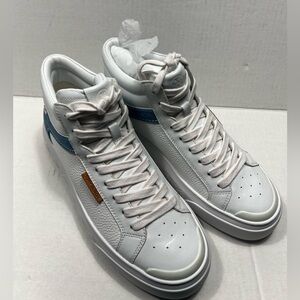 RARE Tory Burch Ladybug Mid Length Sneakers In White / Light Blue Size: 7